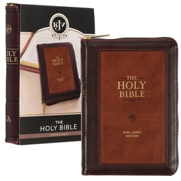 KJV Holy Bible, Compact Large Print Faux Leather Red Letter