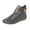 Gray, variant on Leather Shoes for Women 2026 Arch Support Round Toe Slip on Flats Vintage Casual Fall Short Booties Winter Walking Ankle Boots Gray Size 6.5