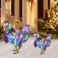 thumbnail image 4 of Ornements de Poulet, Poulet avec Foulard Décor Sculpture de Jardin Plate Lumières de Poulet Durabilité Éprouvée, 4 of 6