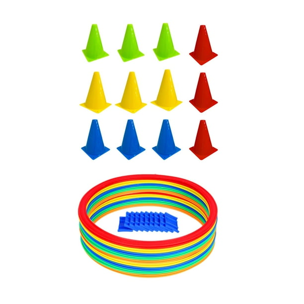 Juego de anillos de rayuela,Juego de anillos de rayuela Juego de salto de aros de rayuela,Conos de entrenamiento deportivo Conos de tráfico Conos de fútbol,Conos de entrenamiento de agilidad