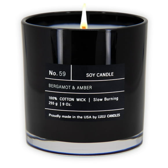 Candle Lulu Candles con aroma a bergamota y ámbar, soja, 265 ml