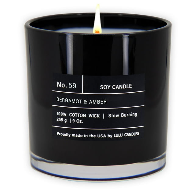 Candle Lulu Candles con aroma a bergamota y ámbar, soja, 265 ml