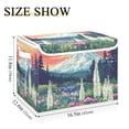 thumbnail image 5 of Yayeee Collapsible Cube Storage Bin with Lid Fabric Closet Decorative Basket with Handles, Floral Mountain, 5 of 7