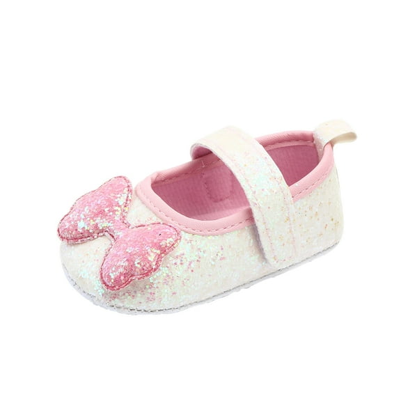 Penkiiy Toddler Shoes Baby Girls Cute Fashion Bow Sequins Non-slip Soft Bottom Sandals Summer Shoes for Toddlers 6-12 Months On Sale