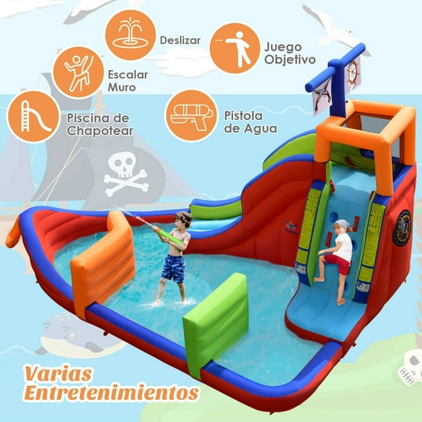 Tobogán Acuático Inflable Costway para Niños Casa Inflable en