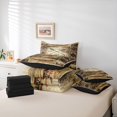 thumbnail image 6 of jejeloiu Lake House 7pcs Bedding Comforter Set,Rustic Bohemian Style Queen Bedding Sets,Brown Beige Queen Sheet Sets For Boys Teens,Luxury Bedroom Decor Reversible, 6 of 8