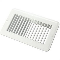 4" x 8" Floor Register, Undampered, Metal, White