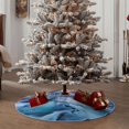 thumbnail image 4 of Rateoe Night At Lake Aurora 1 Pattern Christmas Tree Skirt with Ties, Christmas Tree Decorations, Farmhouse Christmas Decor Xmas Holiday Decorations-36", 4 of 6