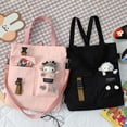 thumbnail image 2 of Mochila cruzada de lona para mujer, bolso de un hombro de gran capacidad, bolso de mano de clase, bolso de lona, bolso de dibujos animados de animales lindos Fivean unisex, 2 of 2
