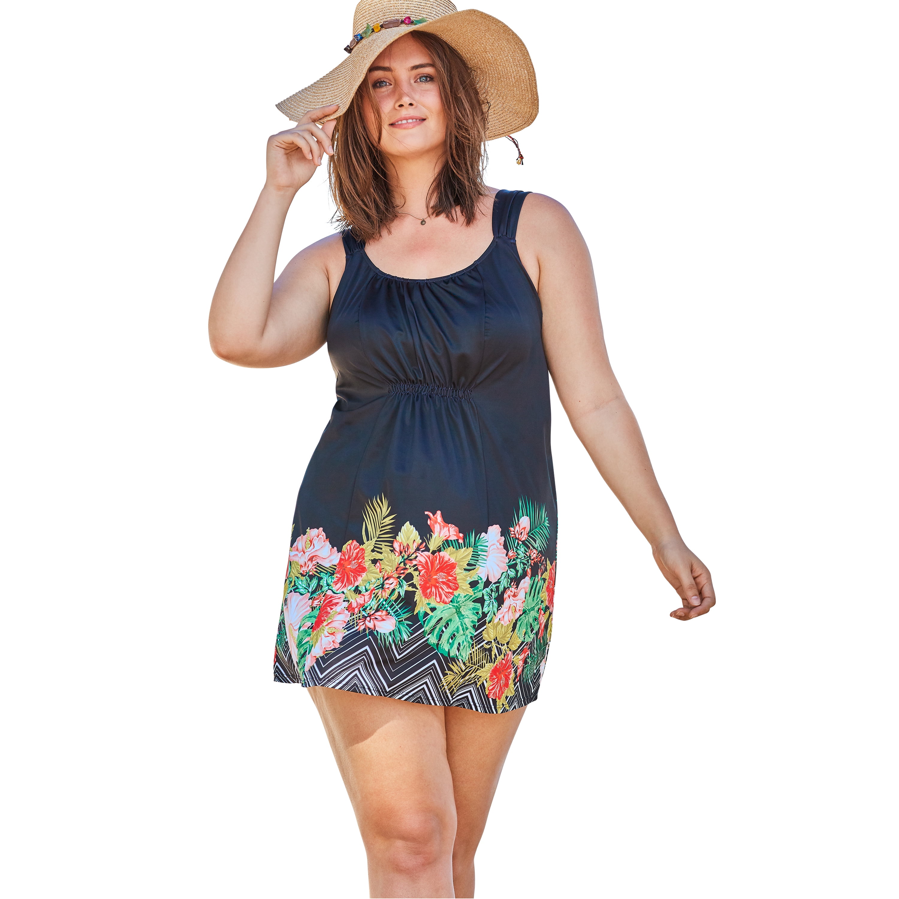 women's plus size swim shorts walmart