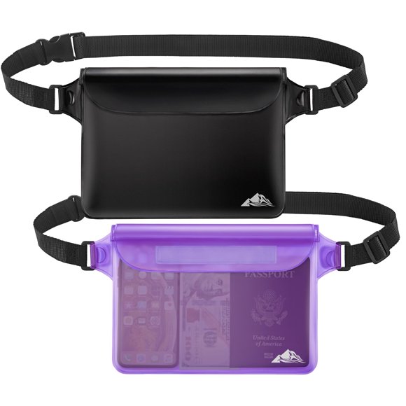 Paquete de 2 bolsas impermeables HEETA con correa de cintura ajustable