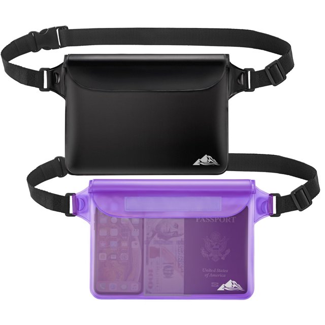 Paquete de 2 bolsas impermeables HEETA con correa de cintura ajustable