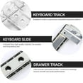 thumbnail image 2 of Miangastore Keyboard Drawer Track Rail Cold Rolled Steel Rectangular Home Office 2 Pairs 13.8x0.98in, 2 of 8