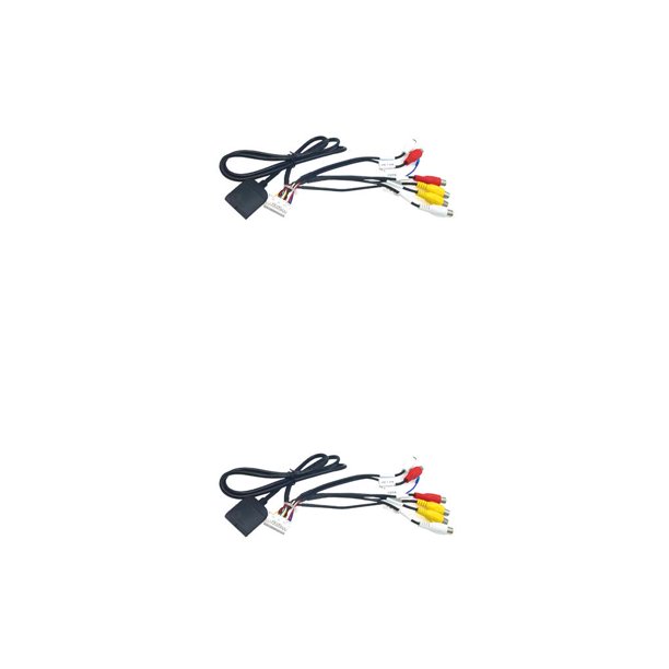 sweethay Cable de salida RCA para Radio estéreo de coche, adaptador de entrada auxiliar para vehículo, Cable de vídeo de navegación, 2piezas