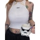 thumbnail image 5 of Txlixc Chaleco de mujer, blusas cortas sin mangas acanaladas, camisa de cuello redondo Txlixc Sexy, 5 of 7
