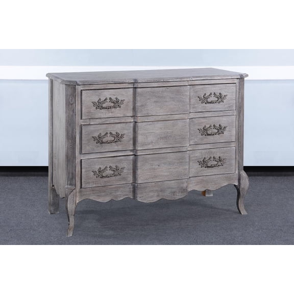 Elegant French Style Serpentine Chest of Drawers