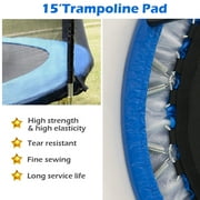Topbuy 15 FT Round Trampoline Replacement Safety Pad Spring Frame Edge Cover Blue