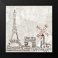 thumbnail image 2 of Stimson, Diane 20x20 Black Modern Framed Museum Art Print Titled - Paris Skyline, 2 of 5