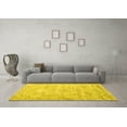 thumbnail image 3 of Ahgly Company Machine Washable Indoor Square Persian Yellow Traditional Area Rugs, 6' Square, 3 of 4