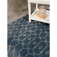 thumbnail image 3 of Furnish My Place Outdoor Collection Geometric Area Rug - 7 ft. 10 in. x 10 ft. Midnight Blue, Bohemian Rug for Living Room, Patio, Water Proof Carpet, 3 of 6