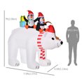 thumbnail image 3 of HOMCOM 7ft Christmas Decor w/ Polar Bear and Two Penguins Blow UP Decor, 3 of 10