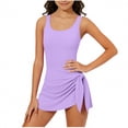 thumbnail image 1 of Long Sleeve Jumpsuit for Boys Solid Blue Sunscreen Swimsuit Polyester Summer, 1 of 8