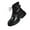 Black, variant on Women'S Statement Buckle Ankle Boots Winter Women Fashion Platform Pu Ankle Boots Women'S Casual Chic Ankle Booties Women'S Platform Booties Women'S Leather Boots Women'S Stylish Combat Boots