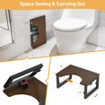 thumbnail image 4 of Bamboo Toilet Stool Poop Stool Foldable es Adjustable Heights Potty Stool for Adults Kids Portable Pooping Foot Stool for Bathroom RV Sturdy Squat Stools Potty lbs Capabi, 4 of 7