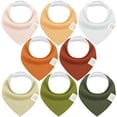 thumbnail image 1 of Baberos tipo bandana KeaBabies Quin, paquete de 8 para bebés, niñas y niños, 1 of 9