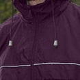 thumbnail image 5 of GuangCheng Mens Water Resistant Windbreaker Jackets,Hooded,Casual Outerwear Coats with Reflective Stripes,Purple,S, 5 of 6