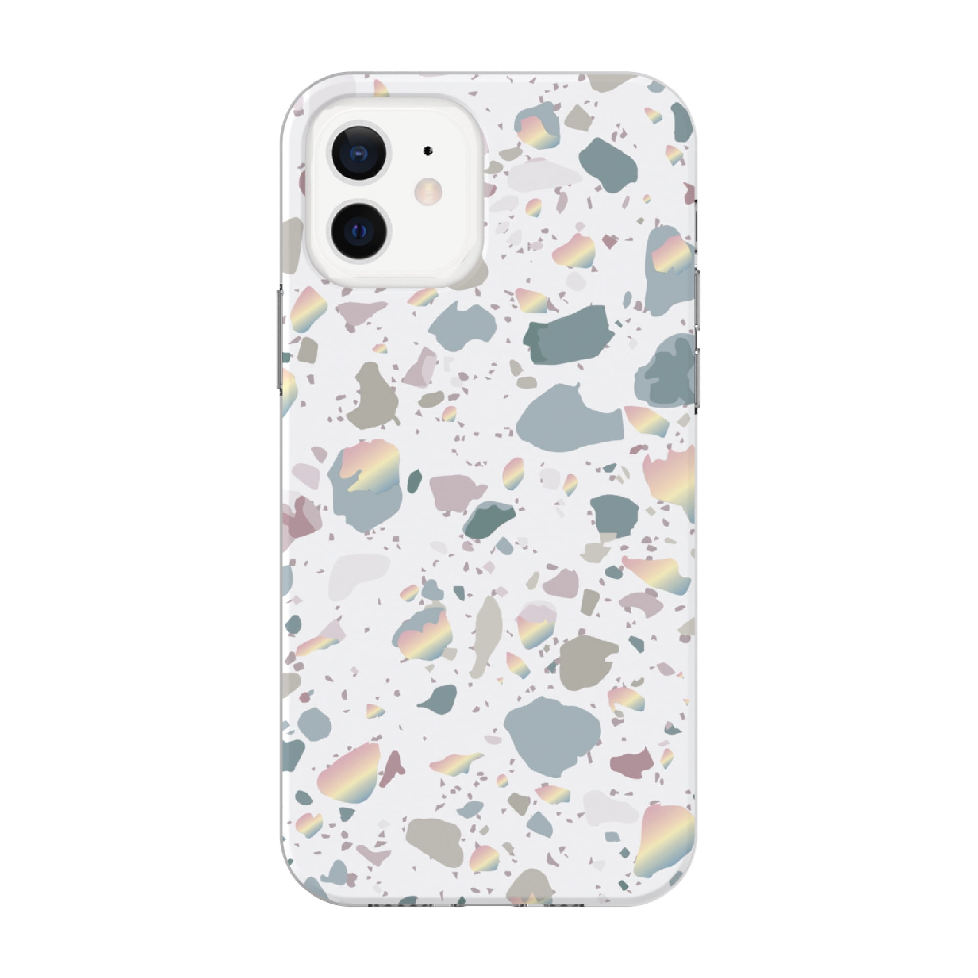 onn. Phone Case for iPhone 12 / iPhone 12 Pro - White Terrazzo
