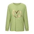 thumbnail image 4 of Busydd Womens Valentines Day Shirt Trendy Love Heart Graphic Valentines Shirts Casual Comfy Long Sleeve Round Neck Tee Tops Valentines Day Gifts for Women, 4 of 5