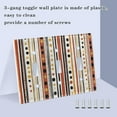 thumbnail image 3 of Yayeee Toggle Light Switch Wall Plate 2-Gang 4.56"x4.48" Decorative Outlet Cover, Brown Abstract Dots, 3 of 7