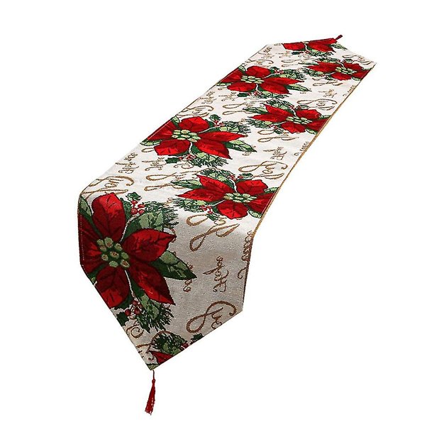 Camino de mesa navideño, mantel bordado, decoración decorativa para fiesta en casa
