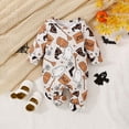 thumbnail image 2 of Weebloom Baby Halloween Outfits Girl Cartoon Cute Printing Pullover Romper Jumpsuit Clothes 0-3 Months, 2 of 8