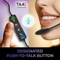 thumbnail image 6 of Adesso Headset with Push to talk Volume Answer/End Call Controls XtreamP4TTAA, 6 of 13