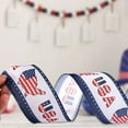 thumbnail image 4 of Summercome Red White and Blue Ribbon Patriotic Ribbons Burlap Stars Wired Ribbons 2.5 Inch 4th of July Ribbon Decor for Independence Day Memorial Day Wreaths, DIY Crafts 13 Ft, 4 of 7