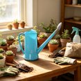 thumbnail image 6 of ZhangC Gallon Plant Watering Can, 9.3 Inch Long Spout Watering Pot with Removable Nozzle, Lightweight Plastic Flower Waterer for Indoor Houseplants, Office and Garden, Blue, 6 of 6