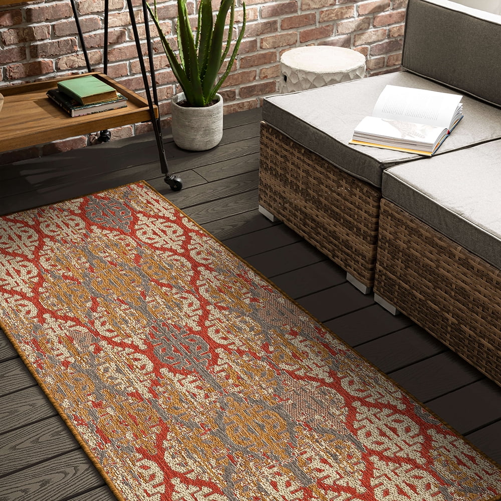 Mohawk Home Ronda Outdoor Area Rug, Rust, 2' 6" x 6'