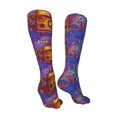 thumbnail image 3 of Honeii Peace And Love Print Calf Socks Sports Socks Seamless Toe, Trouser Socks,Knee High Long Socks for Women and Men-One Size, 3 of 8