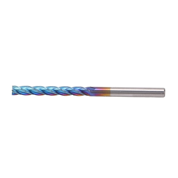 Coupe-Bordure 4-Flûte Acier Tungstène Finition Nano-Bleu CNC 3.175x25x50mm