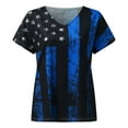 thumbnail image 4 of Pimfylm 4th of July Shirt Tops for Women American Flag Shirt Summer Patriotic Shirts Tees(Black,L), 4 of 5