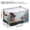 thumbnail image 3 of Ryvnso A Red Bird on Roof View Storage Basket Large Bin Foldable Boxes Toys Organizer 14.2x10.2x8.3in 1 PC, 3 of 8