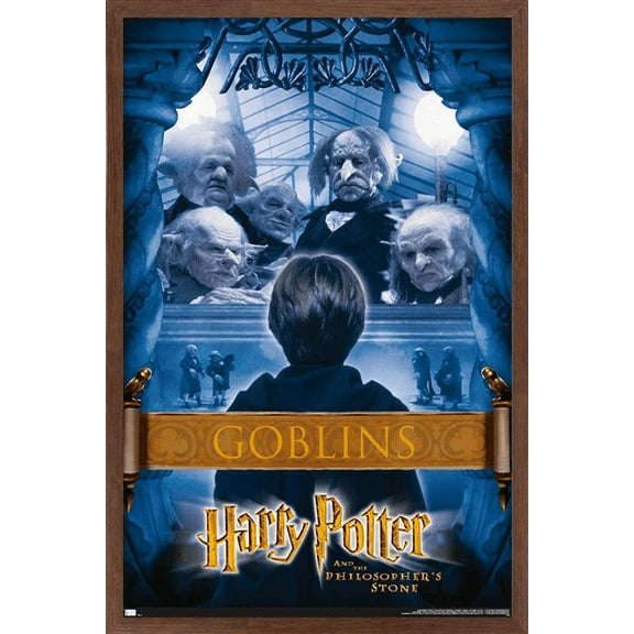 Harry Potter and the Philosopher's Stone - Bankers Wall Poster, 22.375" x 34", Framed
