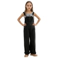 thumbnail image 2 of CAIXIA Boys Girls Denim Overalls Wide Leg Adjustable Jean Dungarees Big Kids Bibs Overall Baggy Straight Y2K Jean Jumpsuit Pockets, 2 of 8