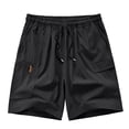 thumbnail image 3 of UDAUDU Mens Cargo Shorts Athetic Quick Dry Lightweight Pull-On Hiking Shorts for Sports Outdoor with Zipper Pockets Black S, 3 of 6