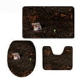 thumbnail image 1 of GOHAO Jinse-floral482 3 Piece Bathroom Rugs Set Bath Rug Contour Mat and Toilet Lid Cover, 1 of 2