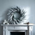 thumbnail image 6 of Christmas Snow‑Flocked Plain Wreath,15.75 Inch Artificial Winter Greenery Wreath,Front Door Entryway Wall Hanging Ornament,Festive Xmas Home Porch Decoration, 6 of 9