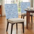 thumbnail image 4 of Coastal Vacation Chair Covers Set of 8 Blue White Summer Coconut Trees Lobster Plaid Chair Back Covers Stretch Removable Washable Slipcovers Protector for Dining Room Kitchen Party Decor, 4 of 9