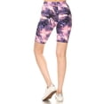 thumbnail image 3 of Womens High Waist Ultra Soft Printed Fashion Biker Shorts, 3 of 4
